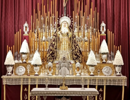 Descripción detallada del altar del Solemne Triduo a Madre de Dios de la Palma