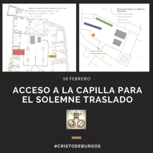 Indicaciones para los hermanos del Cristo de Burgos y acceso a la Capilla-Casa Hermandad.