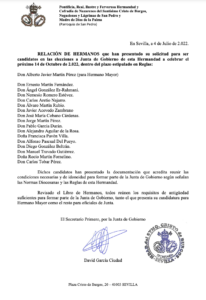 Candidatura de Alberto Javier Martín al Cristo de Burgos.